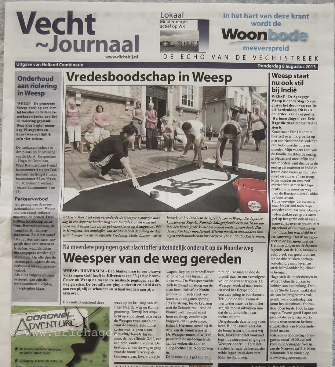 Japanse Vredesdag in Synagoge Weesp 2013